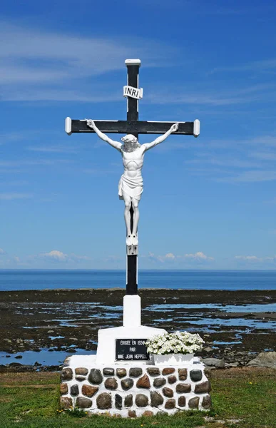 Quebec Canadá Junio 2018 Cristo Cruz Sainte Luce — Foto de Stock