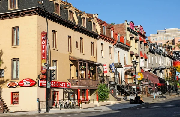 Quebec Canada June 2018 Saint Denis Street Montreal — Stock Photo, Image