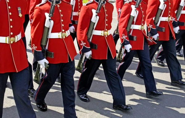 Quebec Canada Juni 2018 Kanadensiska Soldater Parad Citadellet — Stockfoto