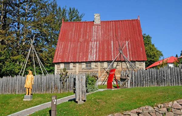 Quebec Canadá Junho 2018 Reconstituição Histórica Uma Antiga Casa Comércio — Fotografia de Stock