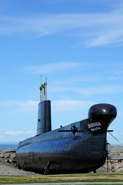 Quebec Kanada Června 2018 Ponorka Onondaga Národním Historickém Místě Pointe — Stock fotografie