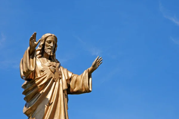 魁北克 2018年6月25日 在Baie Des Sables村的耶稣雕像 — 图库照片
