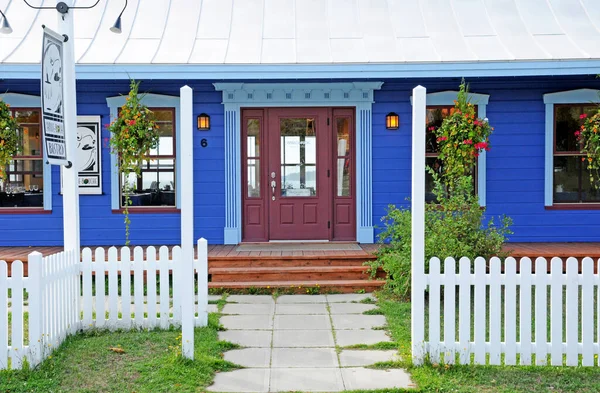 Quebec Canada Juni 2018 Restaurang Byn Kamouraska — Stockfoto