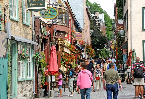 Quebec Canadá Junho 2018 Antigo Distrito Petit Champlain Cidade Quebec — Fotografia de Stock