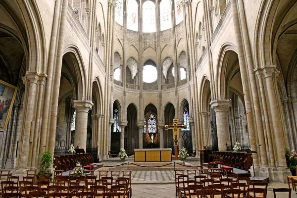 Mantes Jolie France June 2018 Collegiate Church — Stock Photo, Image