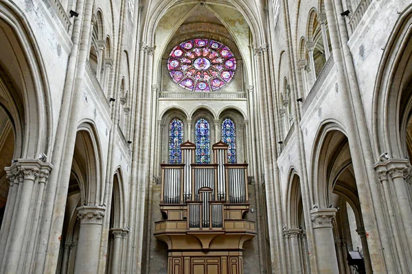 Mantes Jolie France June 2018 Collegiate Church — Stok fotoğraf