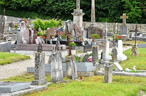 Roche Guyon France July 2018 Cemetery — 图库照片