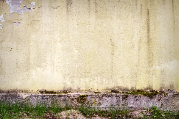 Oude geel muur — Stockfoto