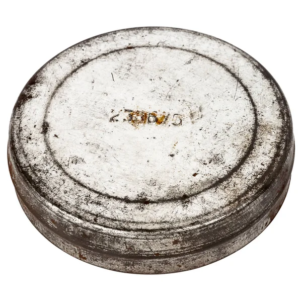 Σκουριασμένο στρογγυλή μεταλλική πλάκα — Φωτογραφία Αρχείου
