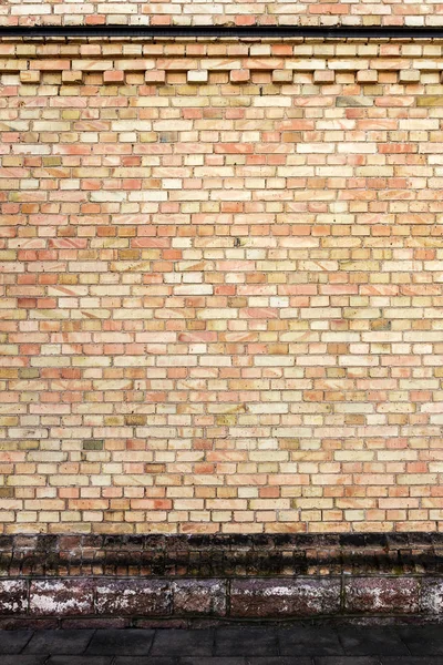 Latar belakang dinding bata kuning — Stok Foto