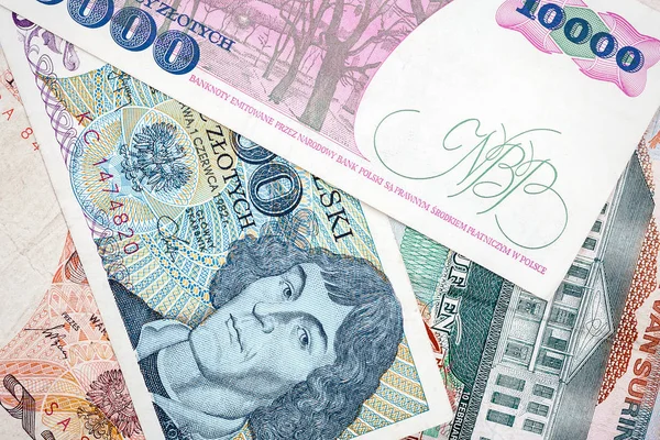旧波兰钞票 — 图库照片