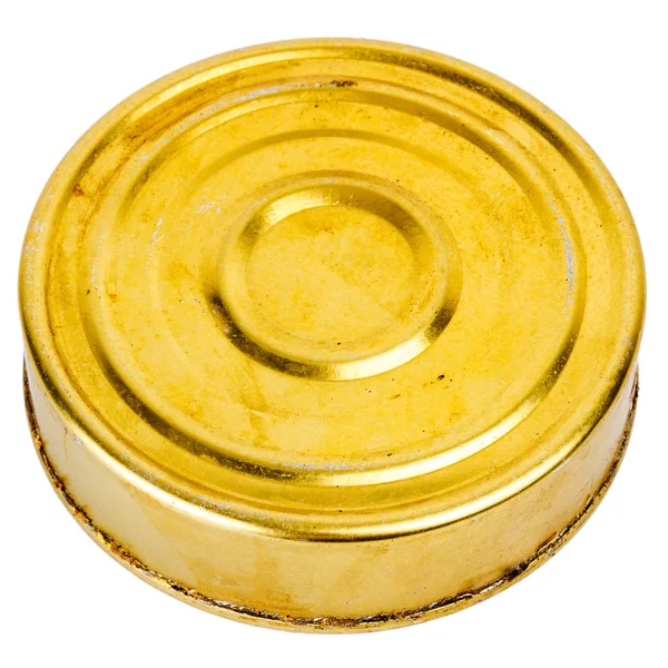 汚れた金属缶ラウンド — ストック写真