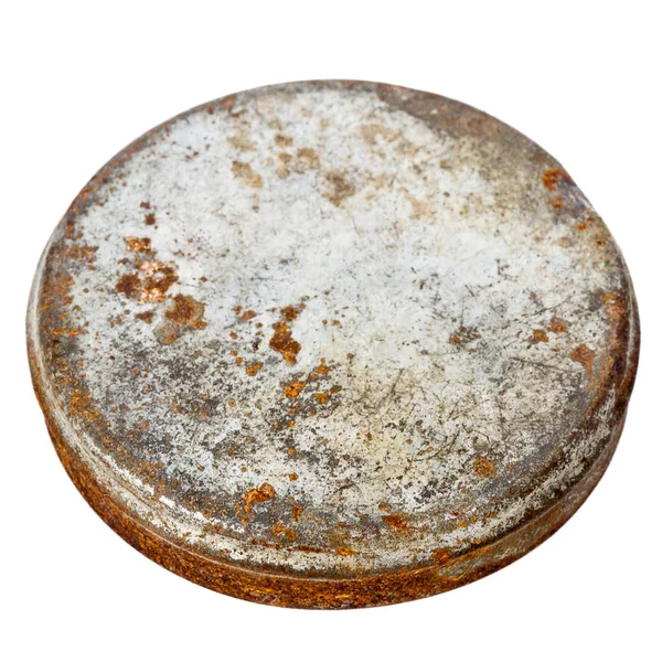 Rusty round metal plate — Stock Photo, Image