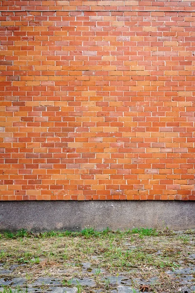 Röd tegel vägg bakgrund — Stockfoto