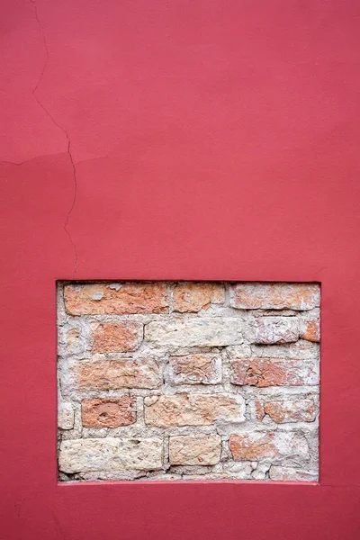 Yeni ve eski çimento ve tuğla duvar doku — Stok fotoğraf