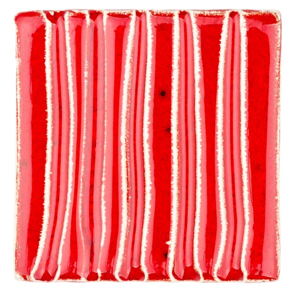 Telha cerâmica vermelha vitrificada artesanal — Fotografia de Stock