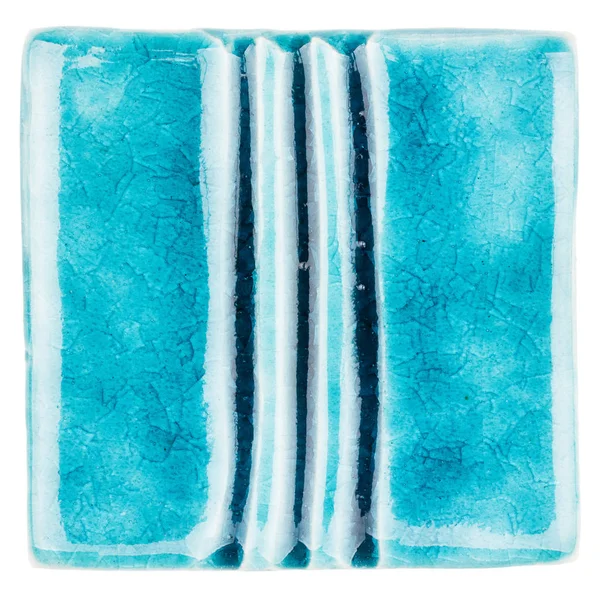 Handmade glazed ceramic tile — Stock Photo, Image