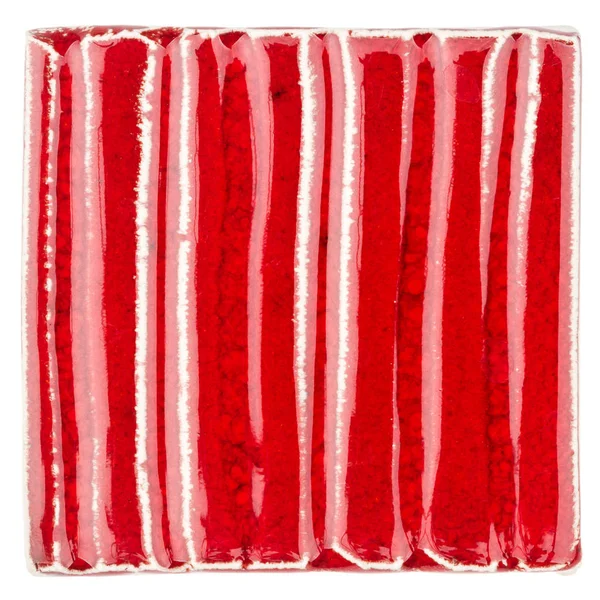 Χειροποίητο υάλινες κεραμικών πλακιδίων κόκκινο — Φωτογραφία Αρχείου