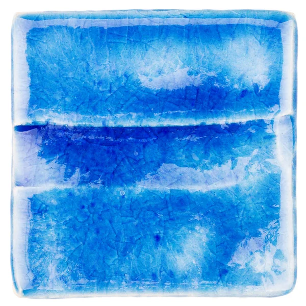 Handmade glazed ceramic tile — Stock Photo, Image