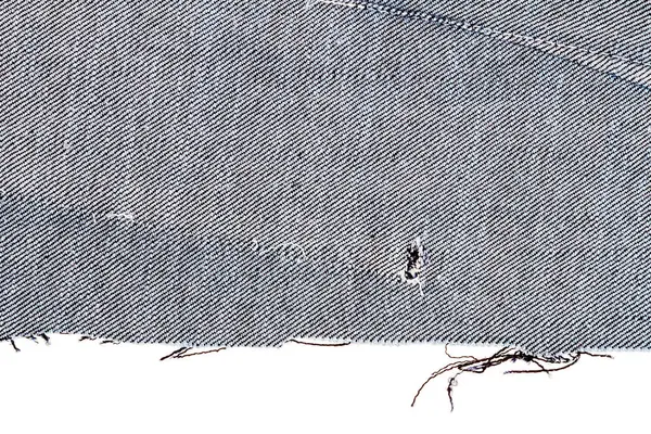 Pezzo di tessuto jeans blu — Foto Stock