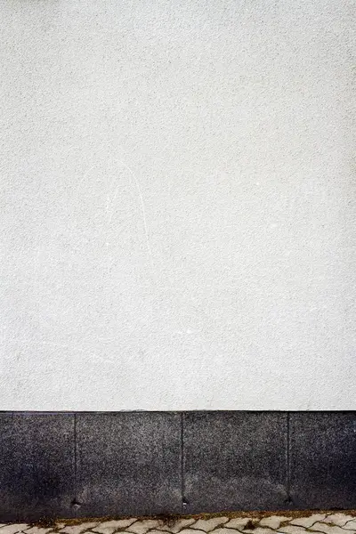 Moderne witte gips straat muur — Stockfoto