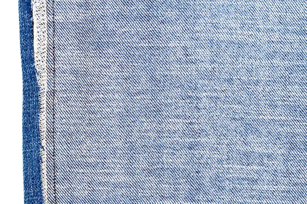 Piece of blue jeans fabric — Stock Photo, Image