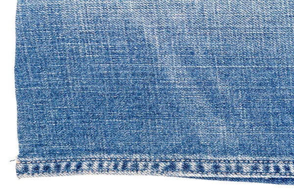 Bit ljus blå jeans tyg — Stockfoto