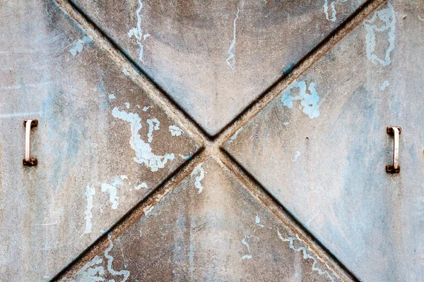 Eski metal teneke panel duvar — Stok fotoğraf