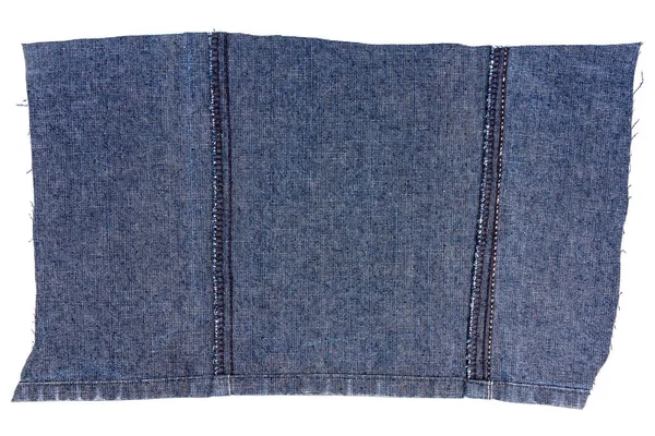 Stuk van donkerblauwe jeans stof — Stockfoto