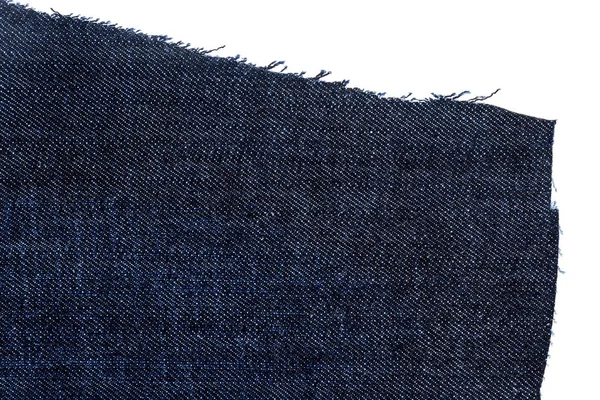 Sepotong kain jeans biru tua — Stok Foto