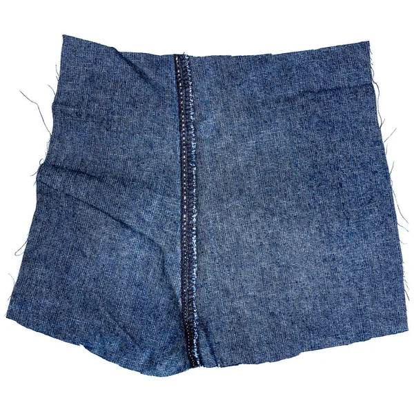 Stück Blue Jeans Stoff — Stockfoto