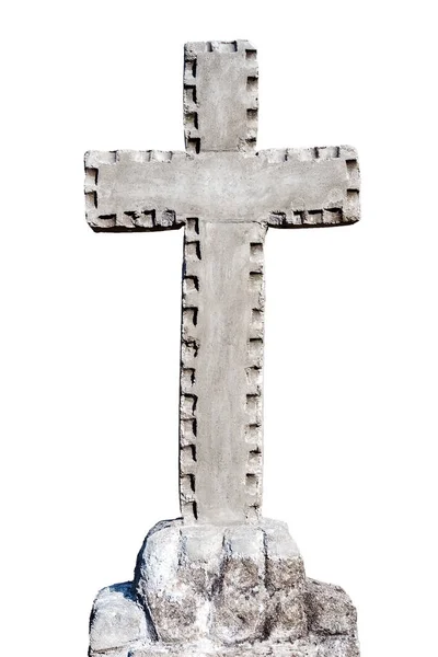 Cruz de concreto velho — Fotografia de Stock