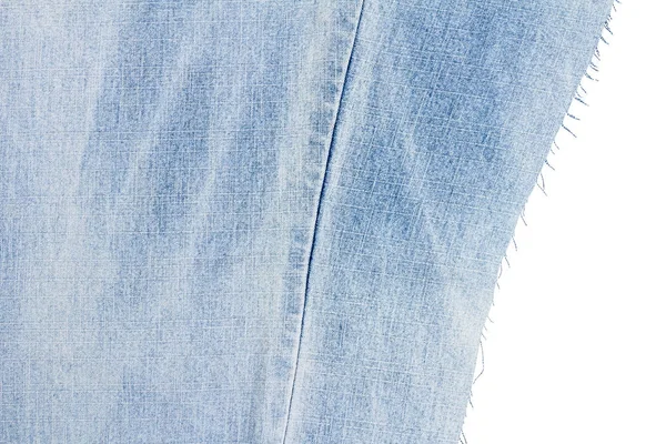 Pedaço de tecido de jeans azul claro — Fotografia de Stock