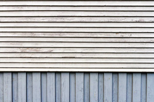 Tło niebieskie i białe ściany drewniane — Zdjęcie stockowe