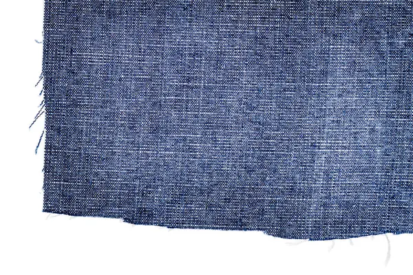 Stuk van donkerblauwe jeans stof — Stockfoto