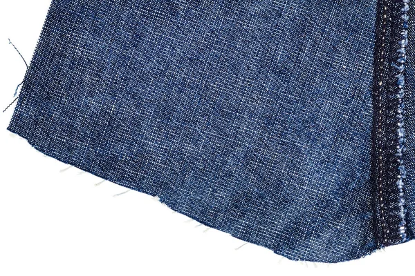 Piece of blue jeans fabric — Stock Photo, Image