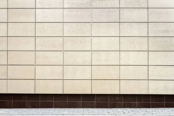 Modern beige metal tiles wall — Stock Photo, Image