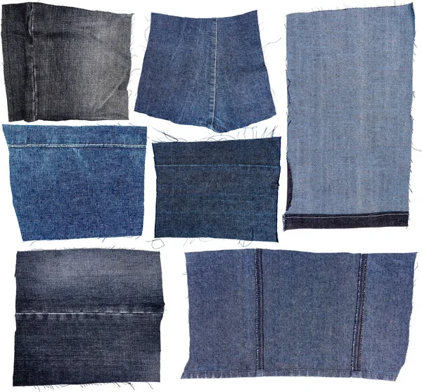 Колекція тканин блакитних джинсів — стокове фото