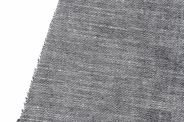 Piece of black jeans fabric — Stock Photo, Image