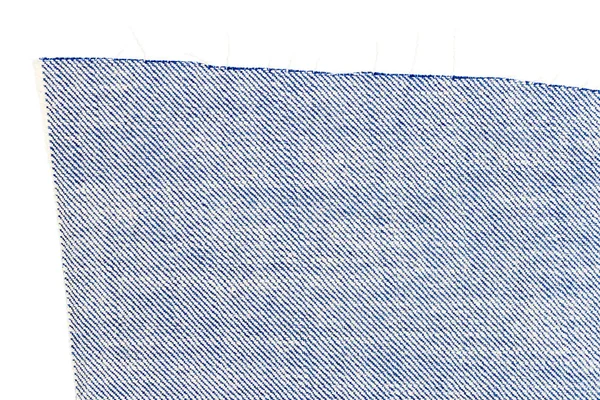 Piece of blue jeans fabric — Stock Photo, Image