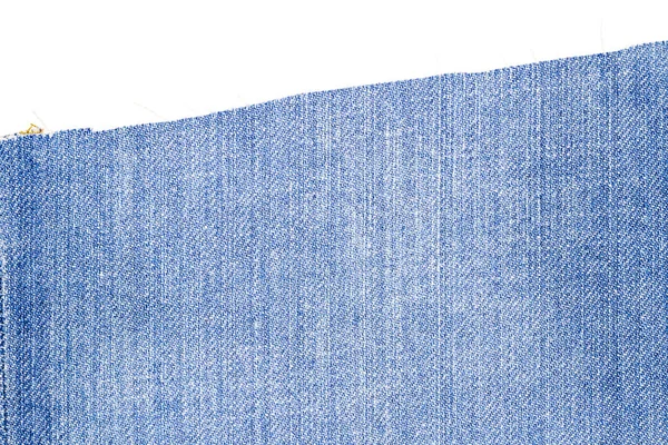 Piece of light blue jeans fabric — Stock Photo, Image