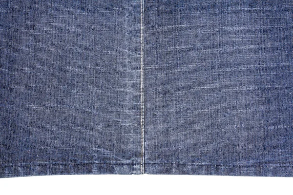 Piece of dark blue jeans fabric — Stock Photo, Image