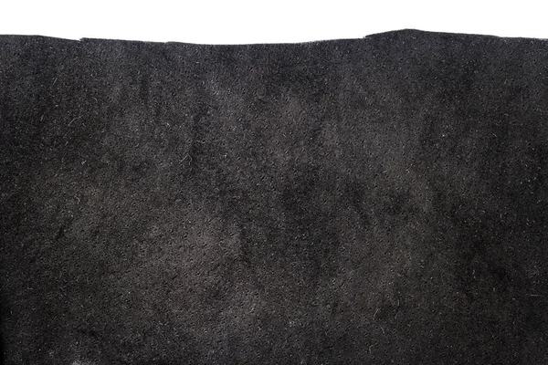Pedaço de couro preto, parte de trás — Fotografia de Stock