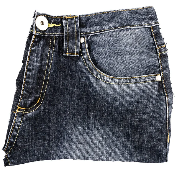 Kus látky černé džíny — Stock fotografie