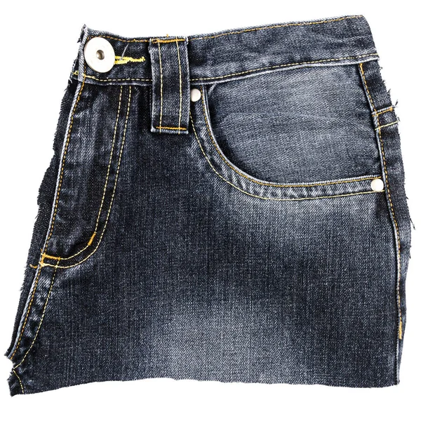 Pezzo di tessuto jeans nero — Foto Stock