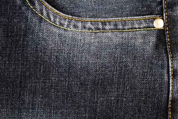 Black jeans fabric with pocket — Stock Photo, Image