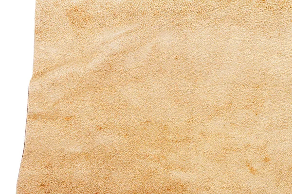 Pezzo di pelle marrone, lato posteriore — Foto Stock