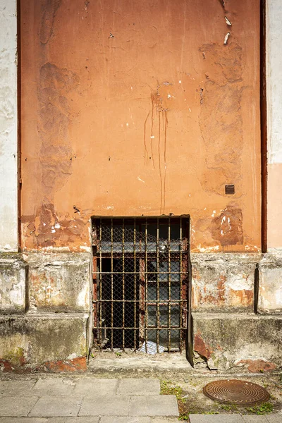 Vecchio muro rosso — Foto Stock