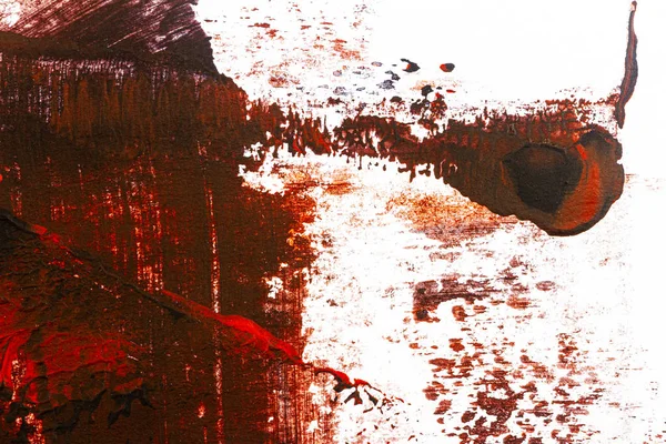 茶色と赤の手塗装アクリルの背景 — ストック写真