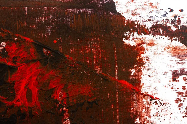 Marrone e rosso dipinto a mano sfondo acrilico — Foto Stock